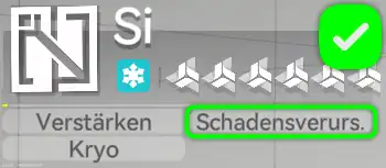 Si: Der Trait Schadensverurs. ist grün markiert und erlaubt.